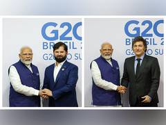 
      
      G20: PM Modi holds discussions with Chilean, Argentine Prez
      
      