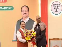 
      
      Nadda meets Singapore’s ruling party, share’s BJP’s values
      
      