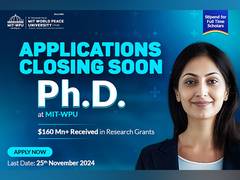 
      
      MIT-WPU Ph.D. Programme: Applications Close Soon
      
      