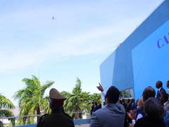 
      
      Indian Dornier 228 aircraft flypast on the sidelines of India-CA
      
      