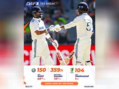 
      
      BGT: Yashasvi Jaiswal's magnificent 161 powers India to 405-run l
      
      