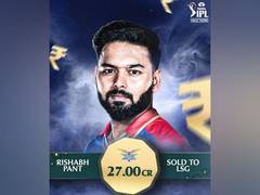 
      
      Pant becomes IPL's most expensive player, LSG buys for Rs 27 cr
      
      