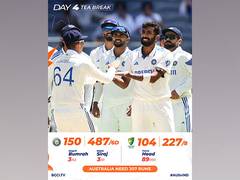 
      
      Indian bowlers wreak havoc as Australia struggles at 227/8 at Tea
      
      