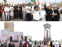 
      
      Mansukh Mandaviya undertakes foot march ahead of Constitution Day
      
      