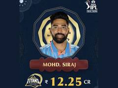 
      
      Siraj, other new signees thrilled to join Gujarat Titans
      
      