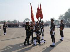 
      
      Army Chief General Upendra Dwivedi presents President's Colours to four battalions of Mechanised Inf
      
      