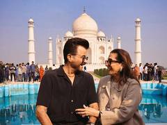 
      
      Anil shares rare glimpse of day with wife Sunita at Taj Mahal
      
      