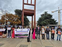 
      
      Geneva: Protest held outside UN Office against atrocities against
      
      