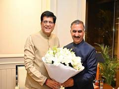 
      
      Himachal CM Sukhu calls on Union Minister Piyush Goyal
      
      