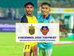 
      
      ISL: Struggling Hyderabad take on in-form FC Goa
      
      