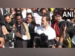 
      
      Opposition MPs including LoP Rahul Gandhi hold protest over Adani
      
      