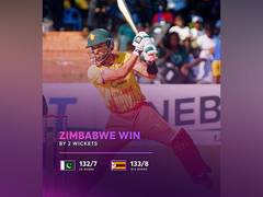 
      
      Brian Bennett's 43 guides Zimbabwe to victory over Pakistan
      
      