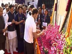 
      
      LoP Rahul Gandhi, Priyanka Gandhi pay tributes to Dr BR Ambedkar 
      
      
