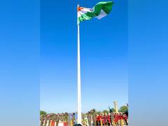 
      
      National Flag unfurled on 108-foot high mast at Laungewala Yudh S
      
      