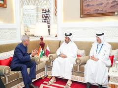 
      
      EAM meets Qatari Minister of Commerce and Industry, MoS on Doha Forum sidelines
      
      