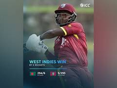 
      
      Rutherford's maiden ODI ton guides WI to 5 wicket-win over B'desh
      
      