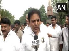 
      
      BRS legislators arrive at Telangana Assembly wearing T-shirts reading 'Adani-Revanth Bhai Bhai'
      
      