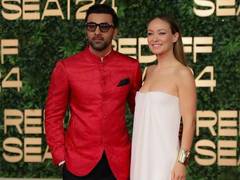 
      
      Ranbir Kapoor steals attention as he poses with Olivia Wilde 
      
      