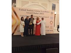 
      
      United Nations Global Peace Council Presents Excellence Award
      
      