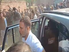 
      
      Rahul Gandhi visits Boolgarhi in Hathras
      
      