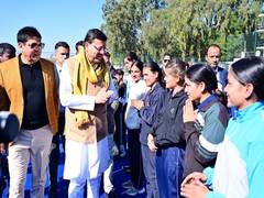 
      
      Uttarakhand CM inspects lawn ball camp held in Dehradun 
      
      