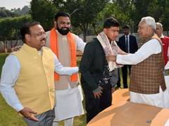 
      
      Bihar CM Nitish Kumar honours young cricketing sensation Vaibhav 
      
      