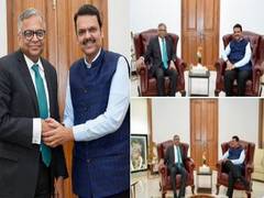 
      
      Tata Sons Chairman N Chandrasekaran meets Maharashtra CM Fadnavis
      
      