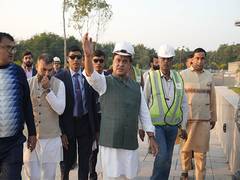 
      
      Assam CM Sarma inspects Lachit Maidam Development Project 
      
      