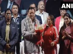 
      
      Uttarakhand CM launches logo, mascot for 38th National Games
      
      