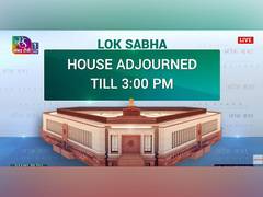 
      
      Delhi: Lok Sabha adjourned, to reconvene at 3:00 PM today 
      
      