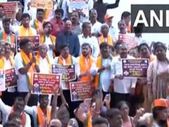 
      
      BJP members stage protest over arrest of BJP MLC CT Ravi
      
      