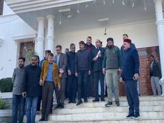 
      
       HP: BJP leaders walk out of Vidhan Sabha 
      
      