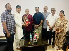 
      
      Goa Congress President, South Goa MP meet grandson of BR Ambedkar
      
      