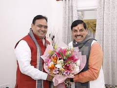 
      
      MP CM Mohan Yadav meets Rajasthan CM Bhajanlal Sharma in Delhi
      
      