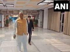 
      
      Chairman of Waqf (Amendment) Bill Jagdambika Pal arrives in Parli
      
      