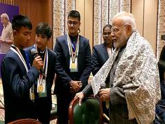 
      
      PM Modi interacts with recipients of Pradhan Mantri Rashtriya Bal
      
      