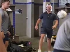 
      
      AB de Villiers enjoys game of football with South Africa team
      
      