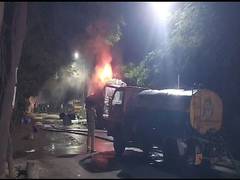 
      
      Lorry catches fire in Telangana's Medchal-Malkajgiri
      
      