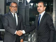 
      
      Maldives Foreign Minister Abdulla Khaleel arrives in India
      
      