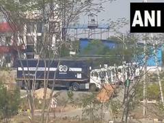 
      
      Police deployed, barricades in place at toxic waste disposal site
      
      