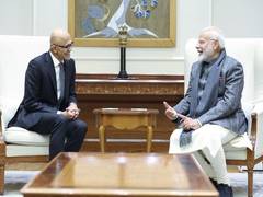 
      
      PM Modi meets Microsoft chief Satya Nadella
      
      