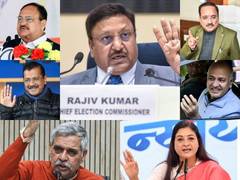 
      
      AAP, BJP, Congress in high-stakes battle for Delhi polls
      
      