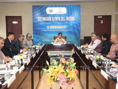 
      
      Mansukh Mandaviya chairs 152nd MOC meeting for LA Olympics 2028
      
      