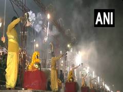
      
      'Sandhya aarti' performed at Saryu Ghat in UP's Ayodhya
      
      