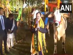 
      
      JP Nadda attends 'Pongal' celebrations
      
      