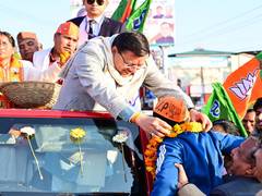 
      
      CM Dhami holds roadshow in Herbertpur ahead of municipal polls
      
      
