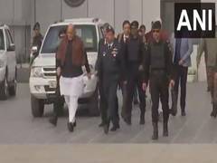
      
      Defence Minister Rajnath Singh leaves for J-K’s Akhnoor to celebr
      
      