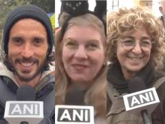 
      
      Foreign devotees express admiration for Maha Kumbh mela
      
      