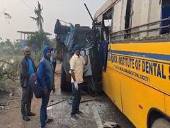 
      
      Andhra Pradesh: 2 dead, several injured in bus-lorry collision 
      
      
