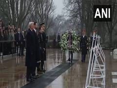 
      
      Trump, JD Vance lay wreath at Arlington Cemetery
      
      